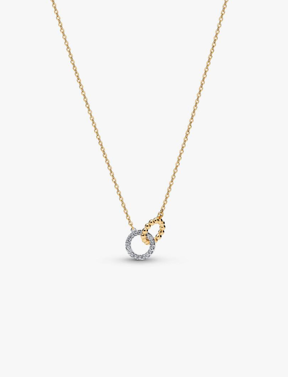 Collana Cerchi Intrecciati Sfere e Pavé Pandora 364825C01-45