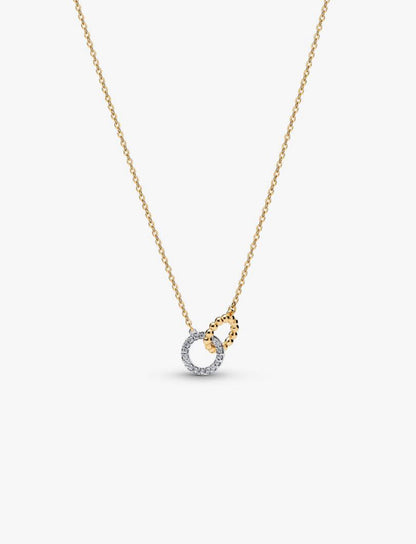 Collana Cerchi Intrecciati Sfere e Pavé Pandora 364825C01-45