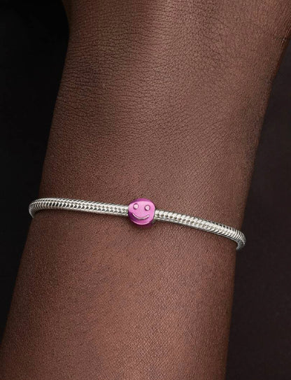 Mini Charm Smile effetto metallico rosa Pandora 794815C01