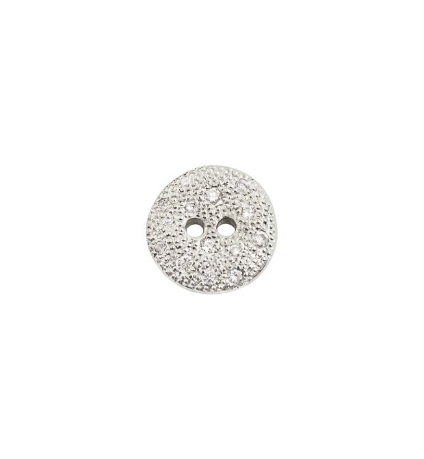 18 Kt White Gold and White Diamonds Dodo Button D.bt/b