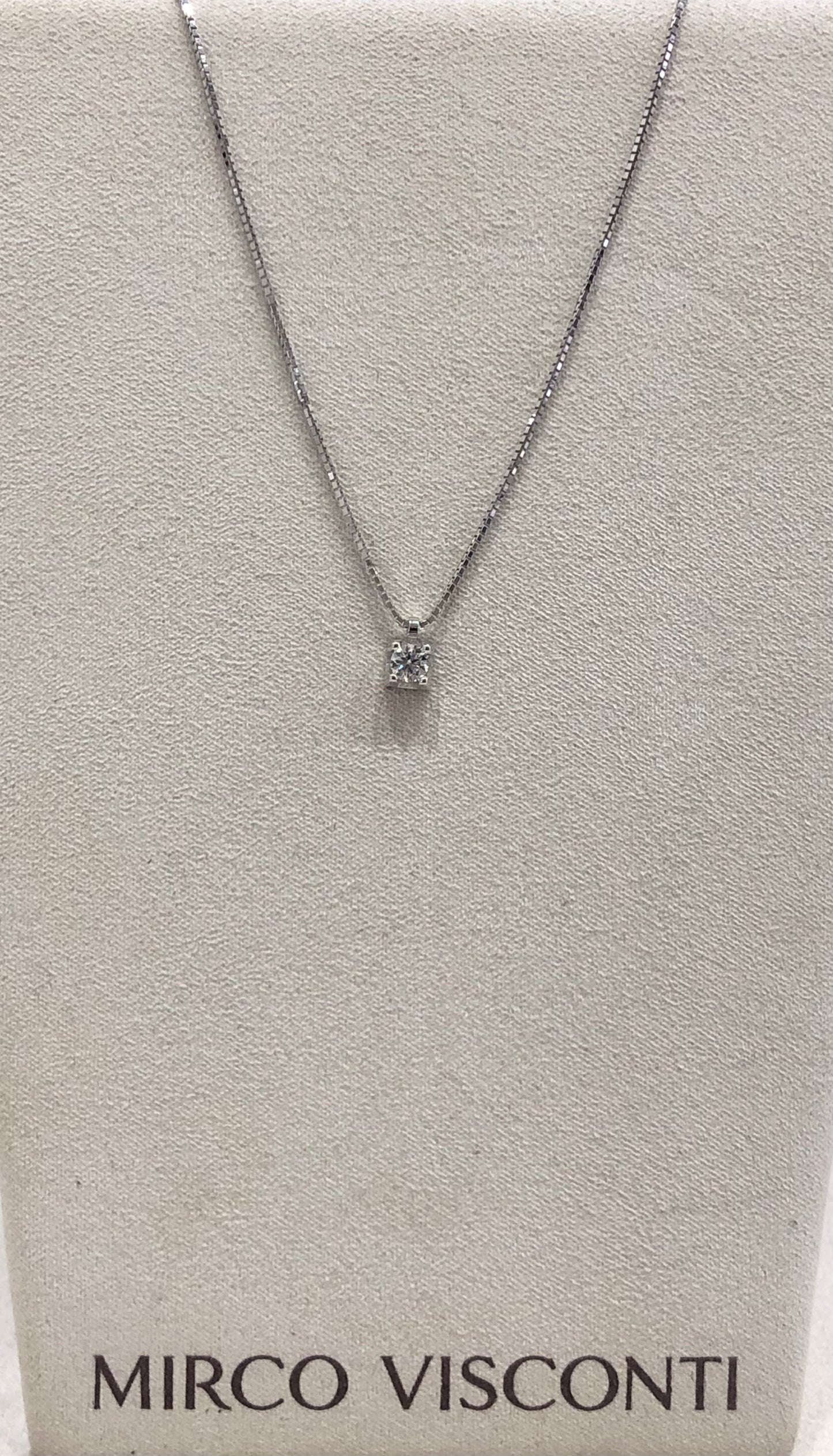 Girocollo Punto Luce con Diamante in Oro Bianco Mirco Visconti HP23/90