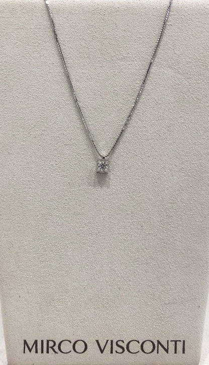 Girocollo Punto Luce con Diamante in Oro Bianco Mirco Visconti HP23/90