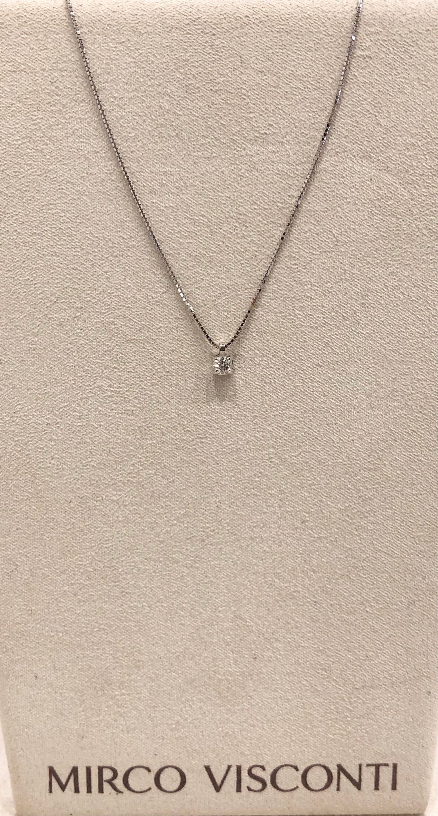 Girocollo Punto Luce con Diamante in Oro Bianco Mirco Visconti HP23/50