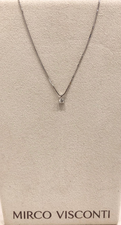 Girocollo Punto Luce con Diamante in Oro Bianco Mirco Visconti HP23/50