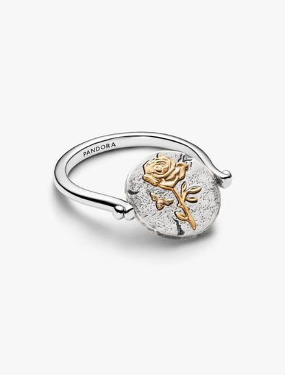 Anello Medallion Rosa "Rosa Inter Spinas Crescit" Reversibile Pandora 164811C00