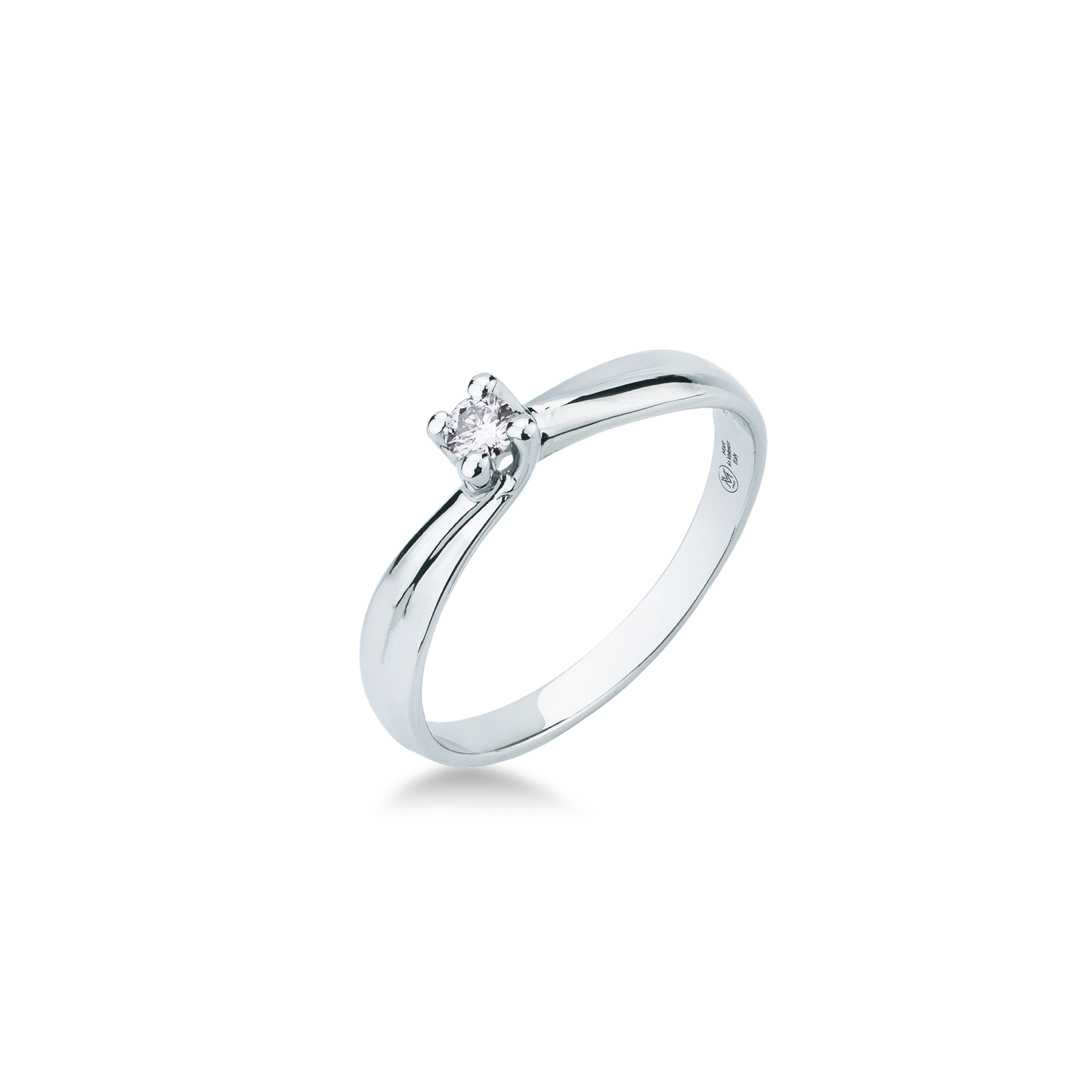 Anello Solitario con Diamanti e Oro Bianco Mirco Visconti FC200