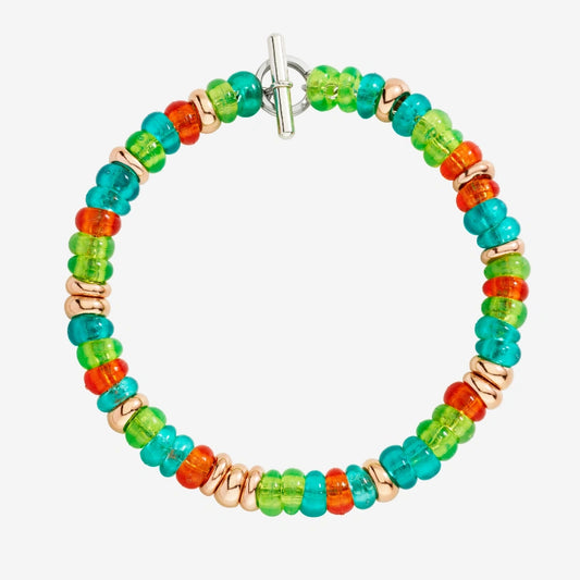 Bracciale Rondelle Argento Dorato & Plastica Riciclata DBC5003_RONDE_VERAG