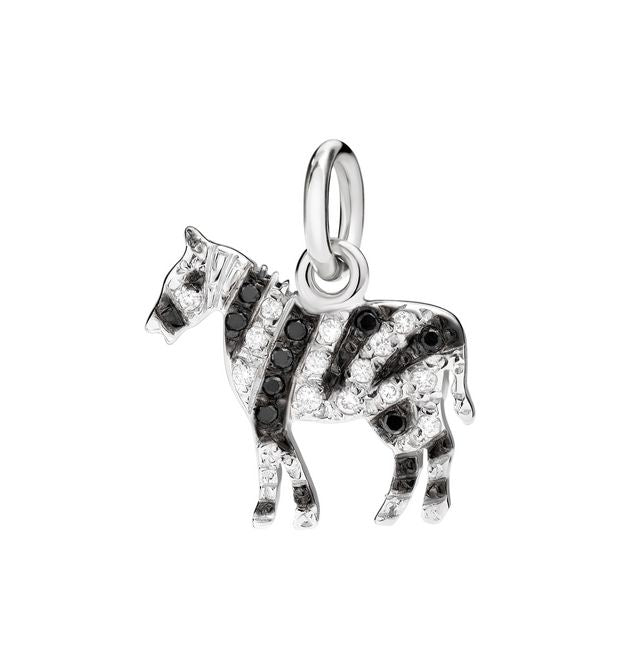 Ciondolo Zebra Oro Bianco 18 Kt e Diamanti Bianchi e Neri Dodo D15ZBGOB/B/BB