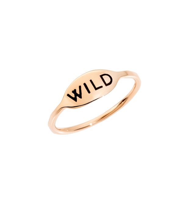 Anello Tag Wild Oro Rosa 9 Kt e Smalto Nero Dodo Adov9/wild/k