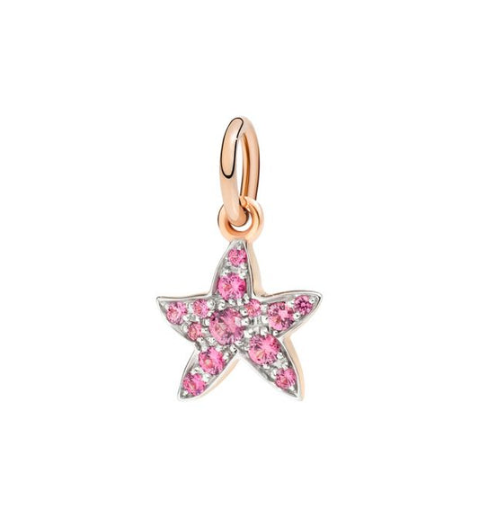 Precious Star Pendant in 9 Kt Rose Gold and Dodo Red Spinels DMB8003_STARS_0SP9R