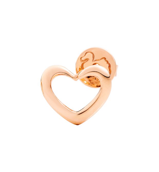 Silhouette Heart Earring 9 Kt Rose Gold Dodo DHB9002_SHEAR_0009R