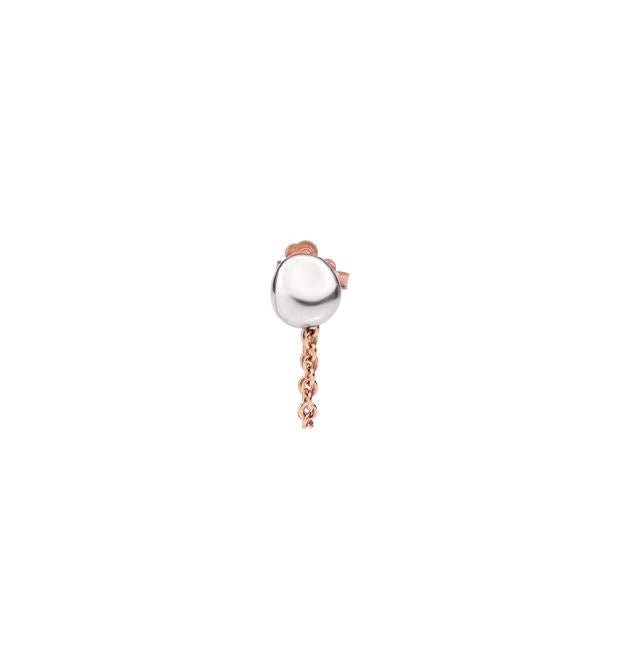 Pepita Earring With 9 Kt Rose Gold and Silver Chain Dodo DHC0003_PEPIT_0009A