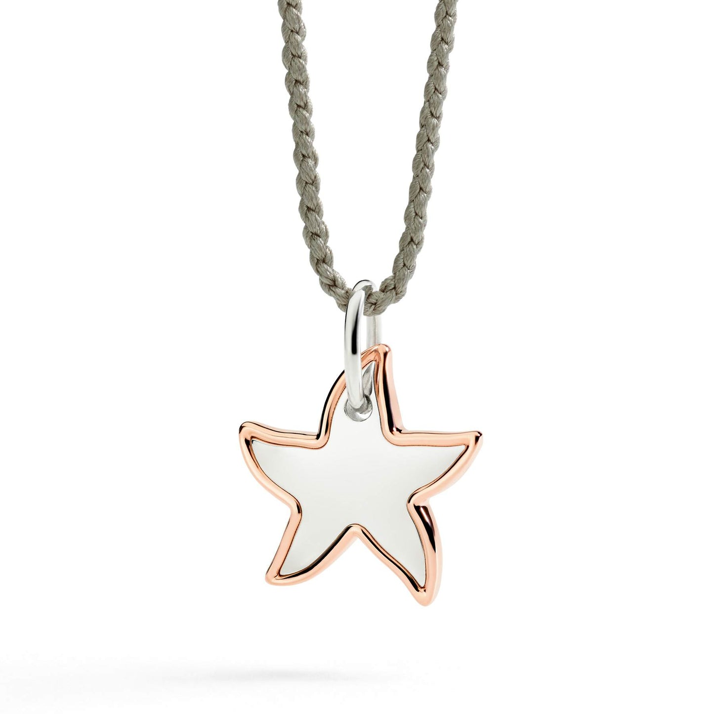 CIONDOLO XL STELLINA ARGENTO & ORO ROSA