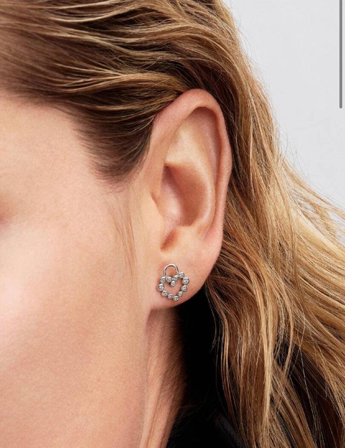 Orecchini Lucchetto Cuore Luminoso Argento Sterling 925 Pandora 294419C01