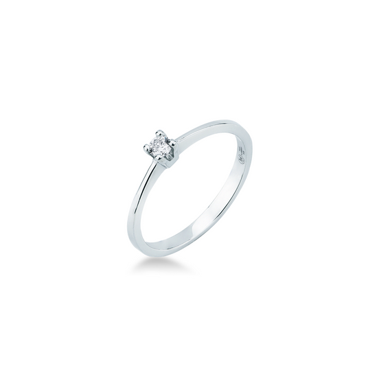 Anello Solitario con Diamanti Oro Bianco Mirco Visconti AL546/20