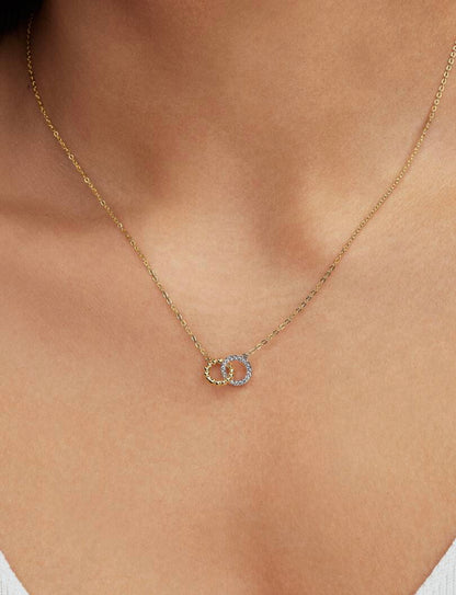 Collana Cerchi Intrecciati Sfere e Pavé Pandora 364825C01-45