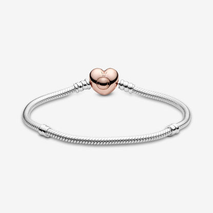 Bracciale Pandora Moments Con Maglia Snake e Chiusura A Cuore Pandora 580719