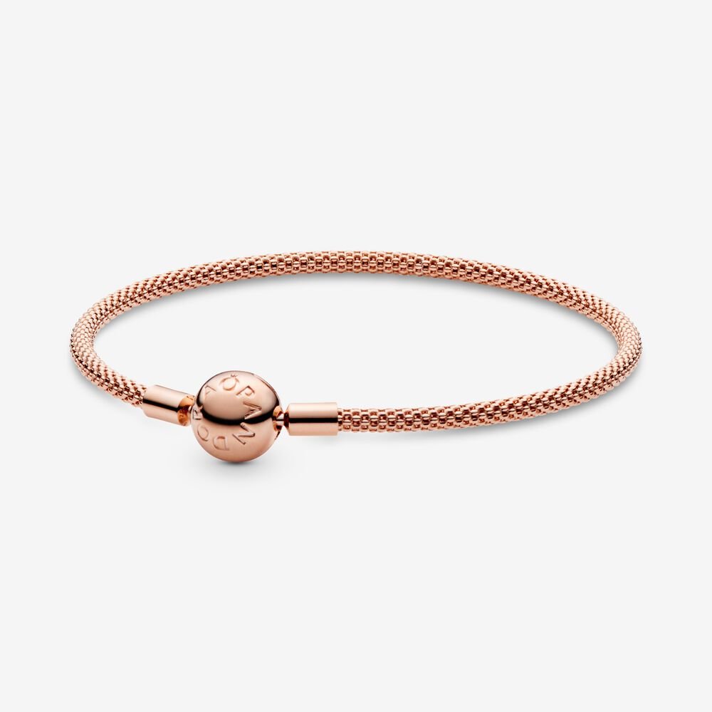 Bracelet With Mesh Rose Mesh Pandora Moments 586543