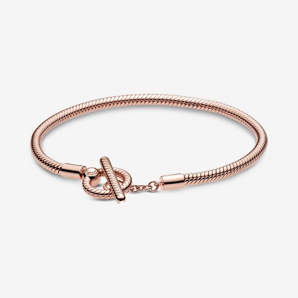 Bracciale Con Maglia Snake e Barretta A T Pandora Rose 589087C00