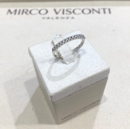Anello Riviera con Diamante in Oro Bianco Mirco Visconti LE29/EK20