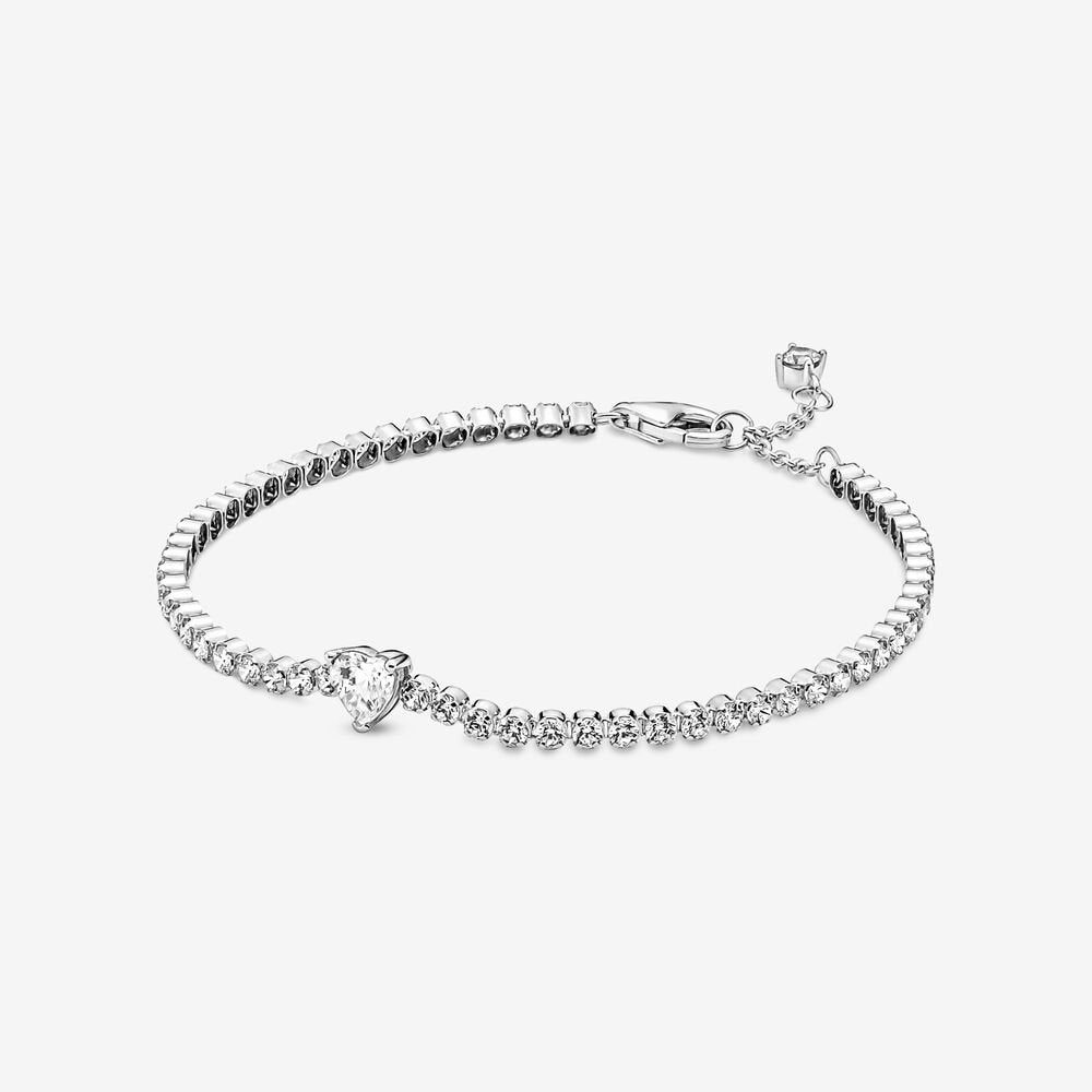 Tennis Bracelet with Heart in relief Pandora 590041C01