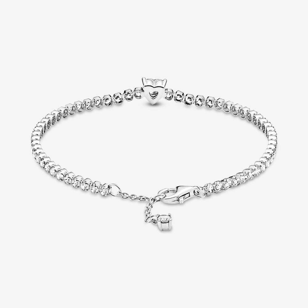 Tennis Bracelet with Heart in relief Pandora 590041C01