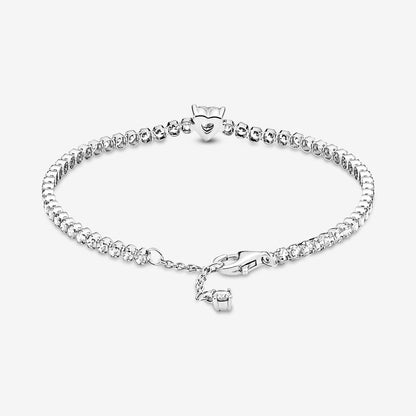 Tennis Bracelet with Heart in relief Pandora 590041C01