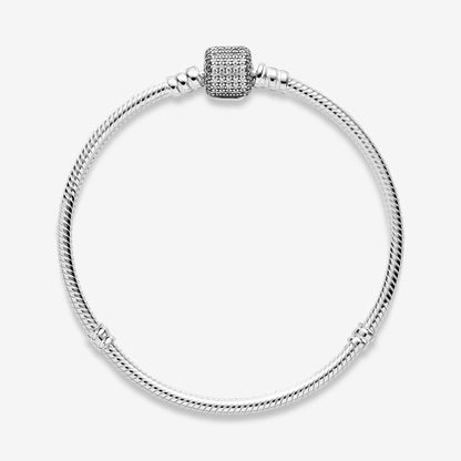 Bracelet With Snake Link and Sparkling Pave' Closure Pandora 590723cz