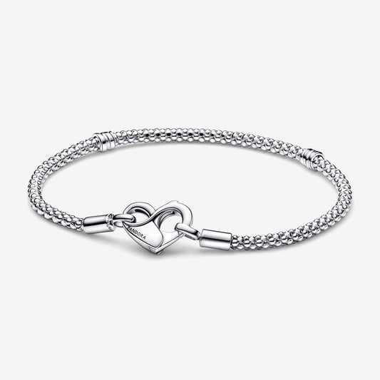 Pandora Geometric Mesh Bracelet with Heart Clasp 592453C00