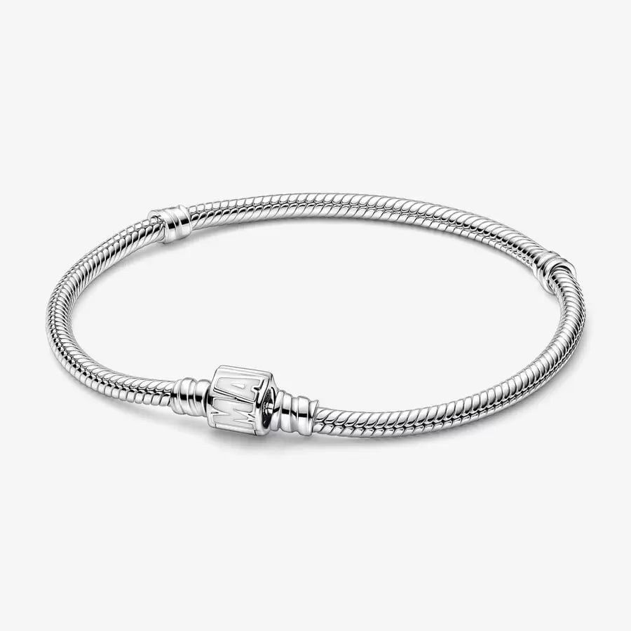 Pandora Moments Bracelet with Snake Link and Closure with Marvel Logo 592561C01