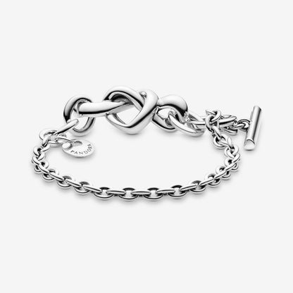 Bracelet With AT Bar Intertwined Heart Pandora 598100