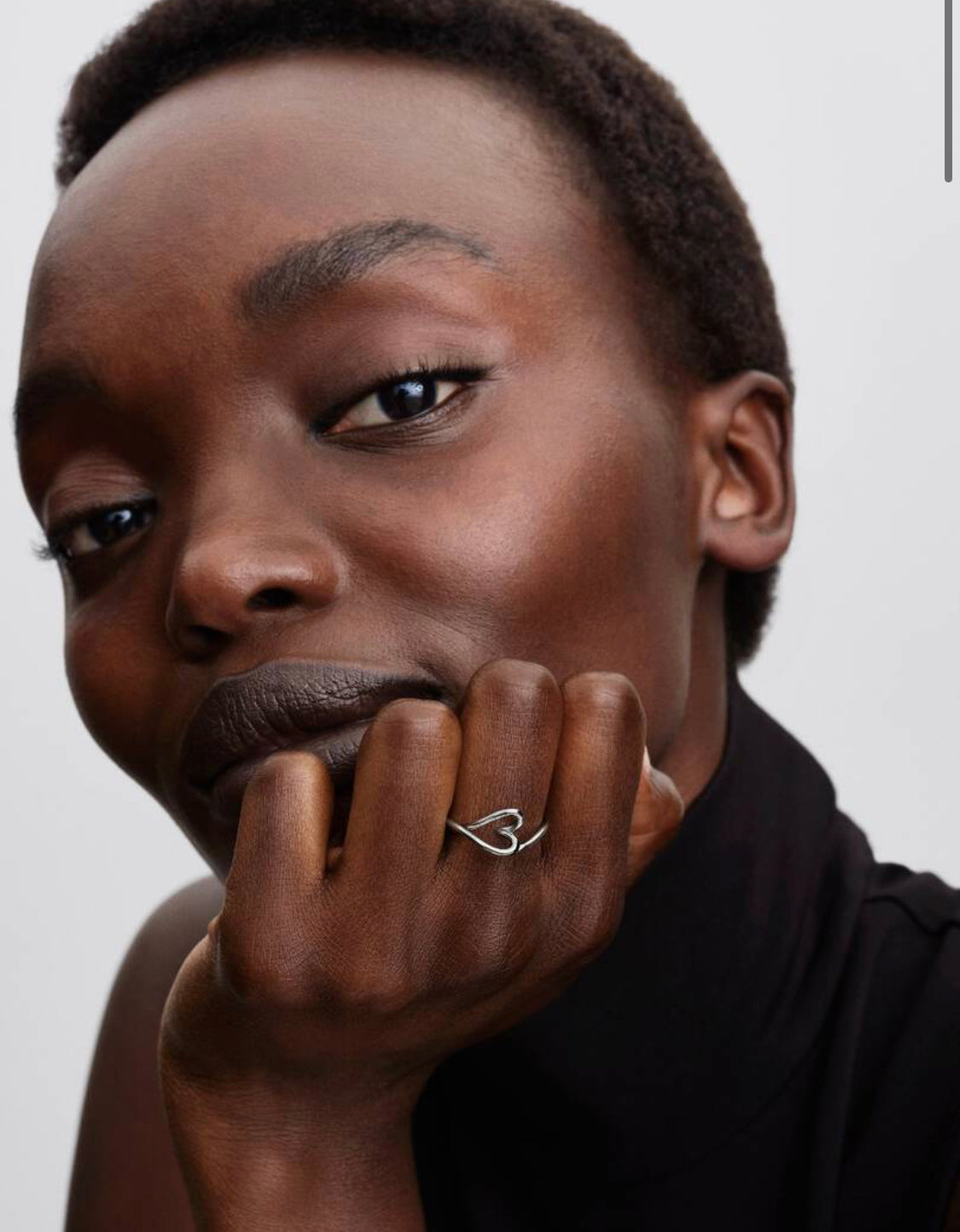 Anello Cuore Piccolo Linea Sinuosa Argento Sterling 925 Pandora 194361C00