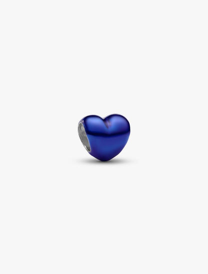 Mini Charm Cuore effetto metallico blu Pandora 794785C02