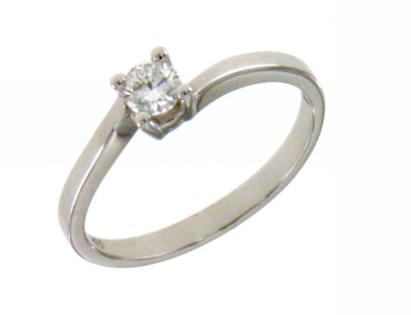 Anello Solitario con Diamante in Oro Bianco Mirco Visconti LF421/50