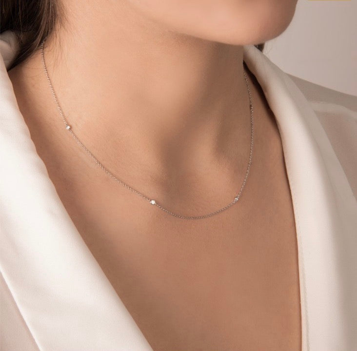 Girocollo con Diamanti e Oro Bianco Mirco Visconti Z530