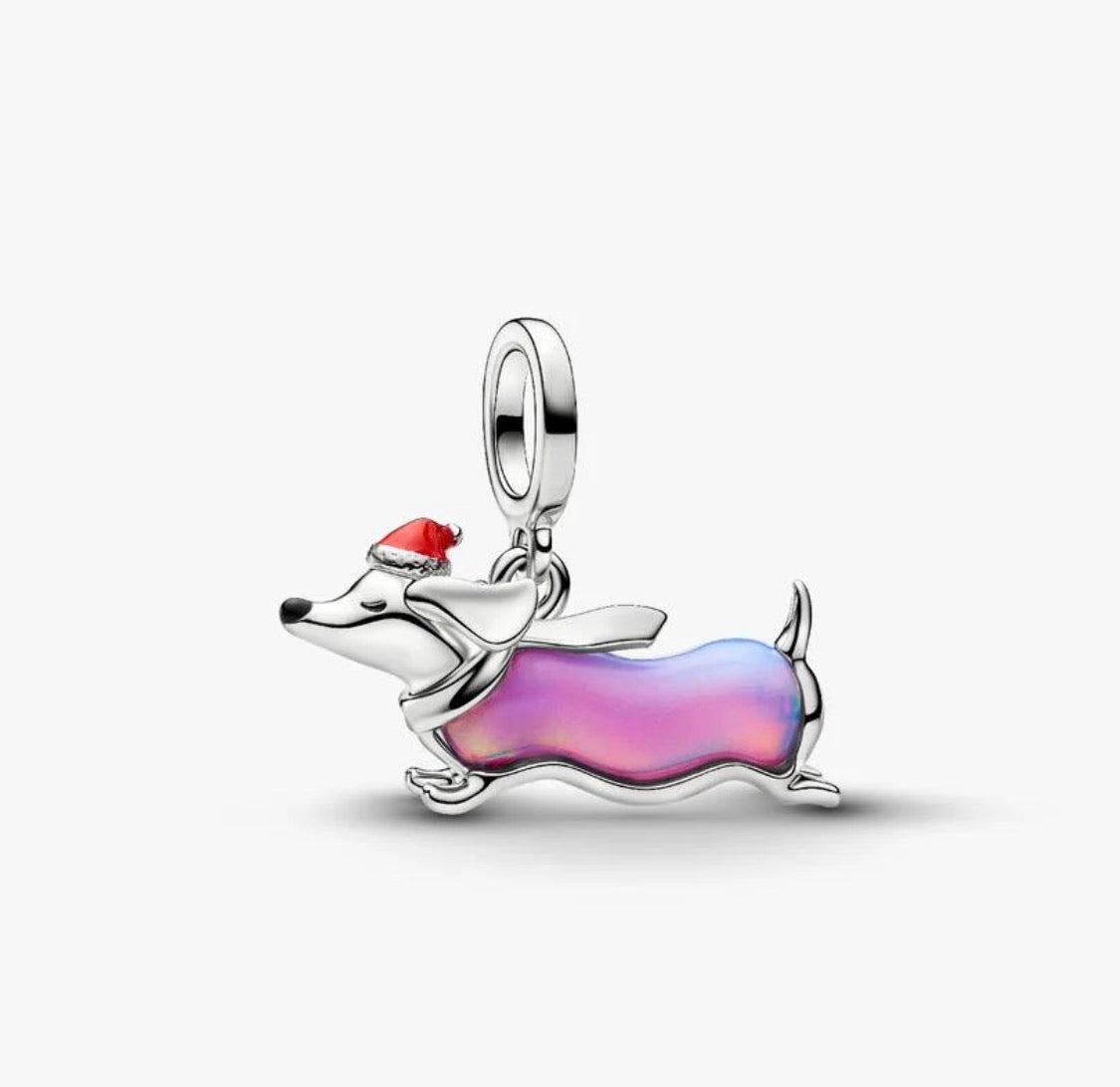 Charm Pendente Bassotto Natalizio Pandora 734970C01