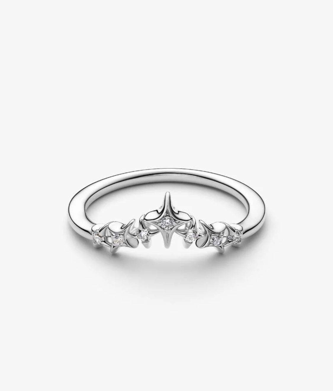 Anello Tiara con Stelle con Finitura in Platino Pandora 134946C01