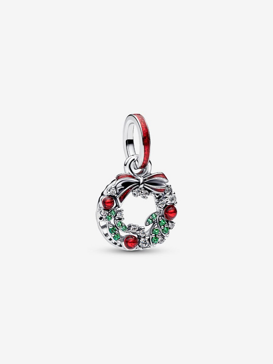Charm Pendente Doppio Ghirlanda di Natale Argento Sterling 925 Pandora 794238C01