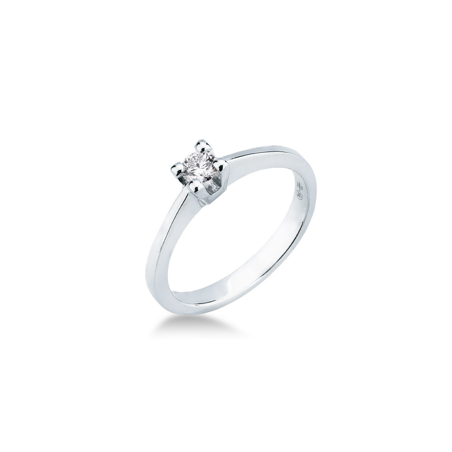 Anello Solitario con Diamante in Oro Bianco Mirco Visconti AL546/40