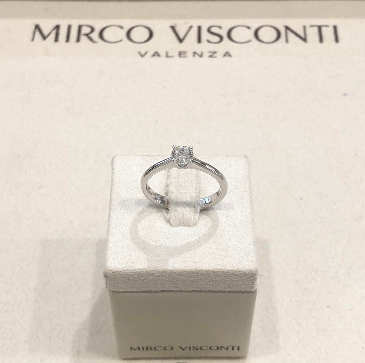 Anello Solitario in Oro Bianco Mirco Visconti U95/60