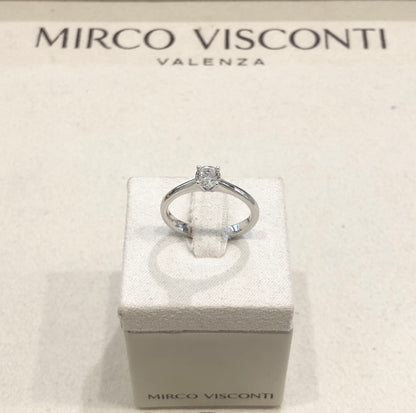 Anello Solitario in Oro Bianco Mirco Visconti U95/60