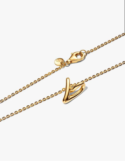 Collana Cuore Piccolo Linea Sinuosa Finitura in Oro Pandora 364360C00-45