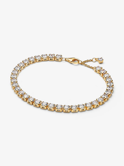 Bracciale Tennis con Pietre grandi Placcatura in Oro 14k Pandora 563539C01