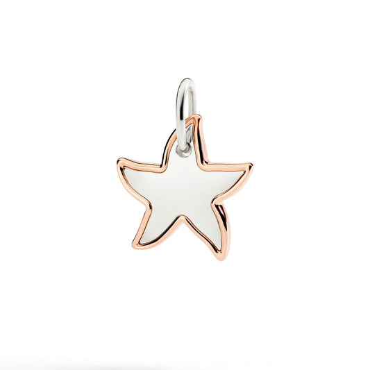 CIONDOLO XL STELLINA ARGENTO & ORO ROSA