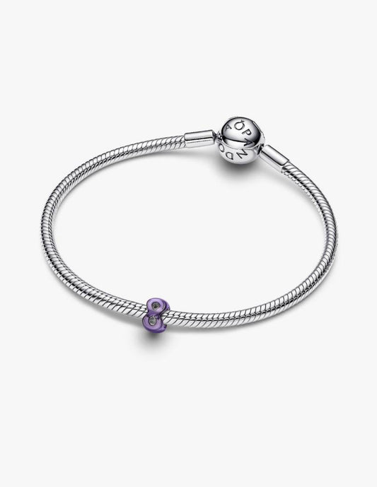 Mini Charm Infinito effetto metallico viola Pandora 794909C01