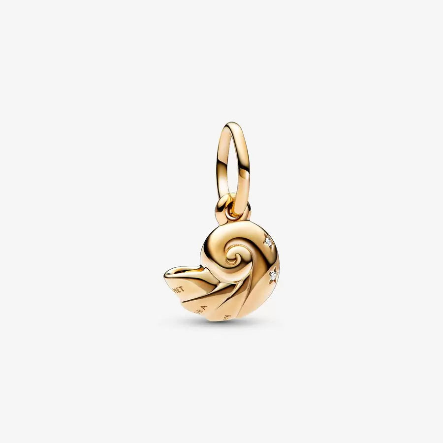 Disney, The Little Mermaid, Magic Shell Pendant 14Kt Yellow Gold Plated Pandora 762685C01