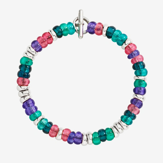 Bracciale Rondelle Argento & Plastica Riciclata Dodo DBC5004_RONDE_VI0AG