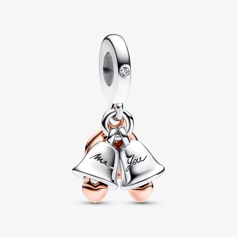 "Just Married" Wedding Bells Pendant Charm Pandora 782592C01