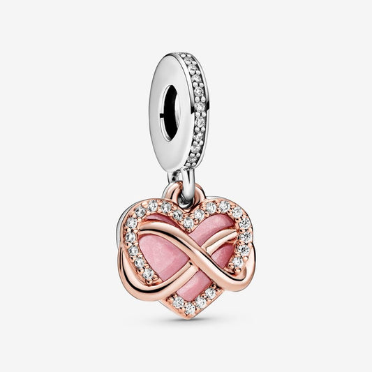 Sparkling Infinity Heart Pendant Charm Pandora 788878C01