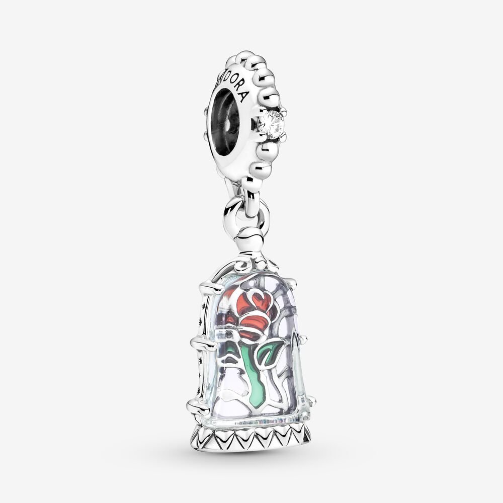 Disney, Beauty and the Beast, Enchanted Rose Pendant Charm Pandora 790024C01